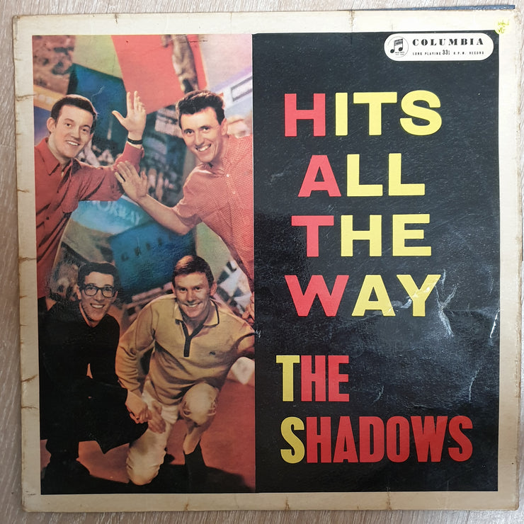 The Shadows ‎– Hits All The Way - Vinyl LP Record - Opened  - Very-Good Quality (VG) - C-Plan Audio