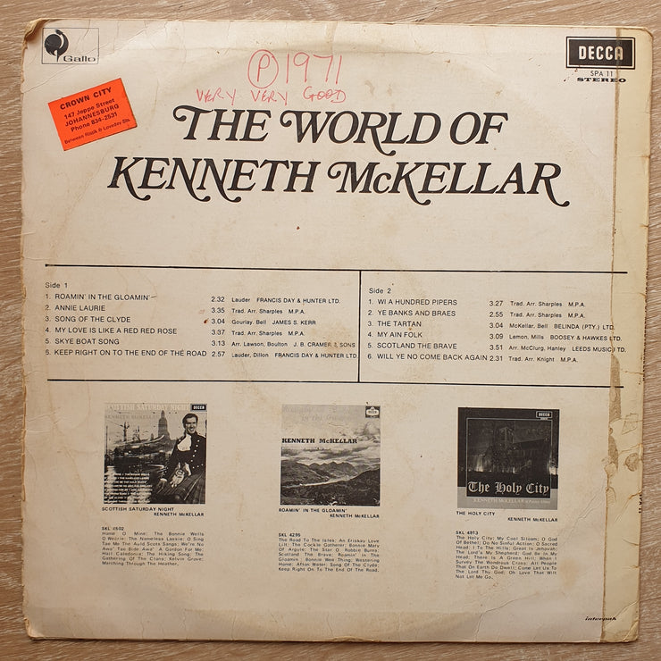 The World Of Kenneth McKellar - Vinyl LP Record - Opened  - Very-Good- Quality (VG-) - C-Plan Audio
