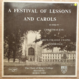 The Choir Of King's College Directed By Boris Ord ‎– A Festival Of Lessons And Carols - Vinyl LP Record - Opened  - Very-Good Quality (VG) - C-Plan Audio