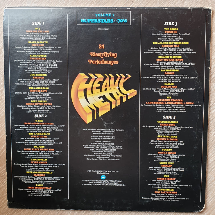 Heavy Metal - 24 Electrifying Performances -  Double Vinyl LP Record - Very-Good+ Quality (VG+) - C-Plan Audio