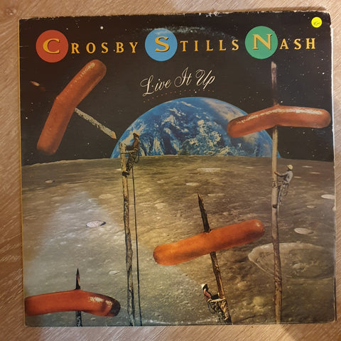 Crosby Stills Nash - Live It Up - Vinyl LP Record - Opened  - Very-Good+ Quality (VG+) - C-Plan Audio
