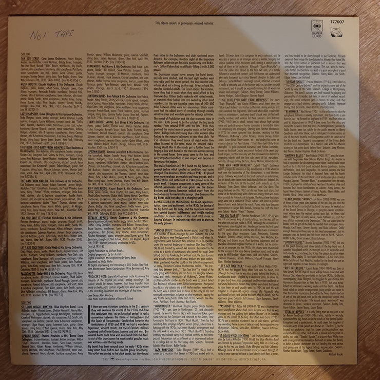 1930s Jazz Big Bands -  Vinyl LP Record - Very-Good+ Quality (VG+) - C-Plan Audio