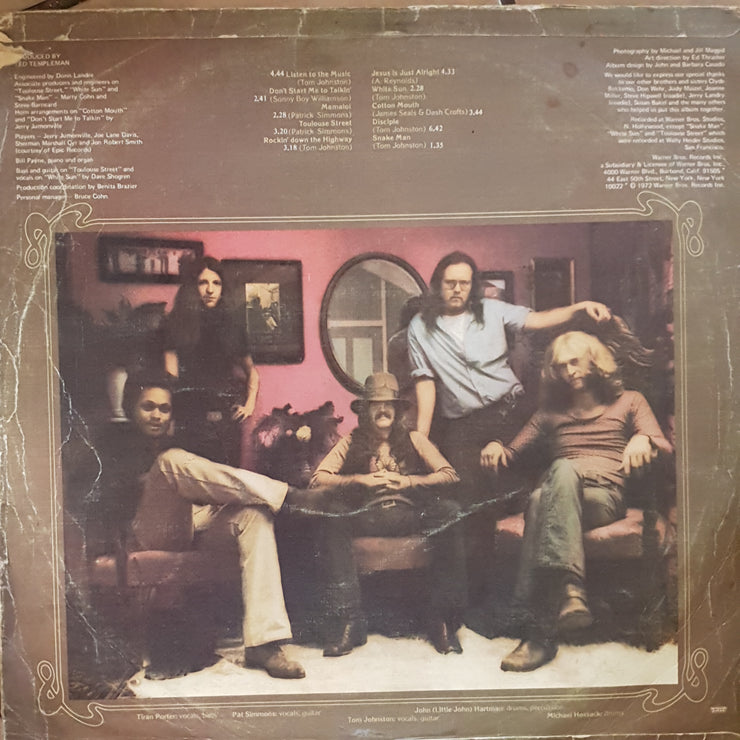 The Doobie Brothers ‎– Toulouse Street - Vinyl LP Record - Opened  - Good Quality (G) - C-Plan Audio
