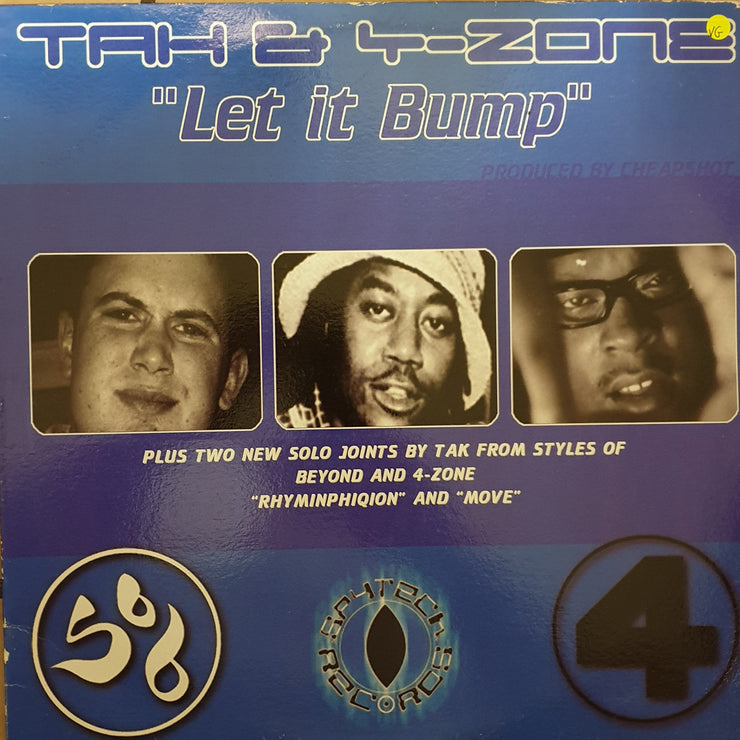 Tak & 4-Zone ‎– Let It Bump - Vinyl Record - Opened  - Very-Good Quality (VG) - C-Plan Audio