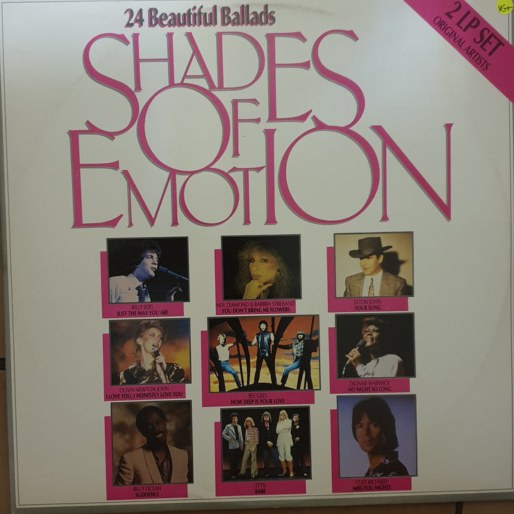Various - Shades of Emotion - Original Artists - 24 Beautifiul Ballads - Double Vinyl LP Record - Opened  - Very-Good+ Quality (VG+) - C-Plan Audio