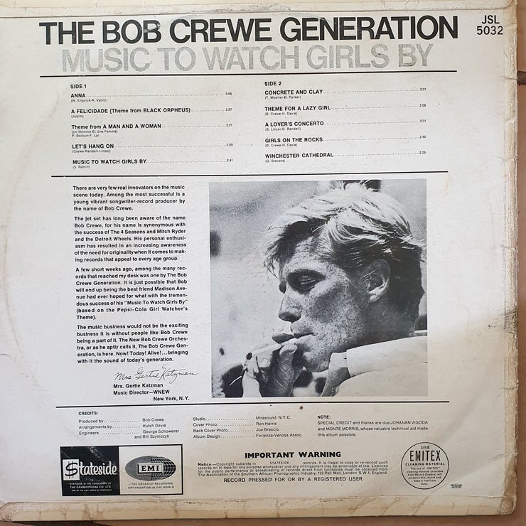 The Bob Crewe Generation - Music to Watch Girls By - Vinyl LP Record - Opened  - Good Quality (G) - C-Plan Audio