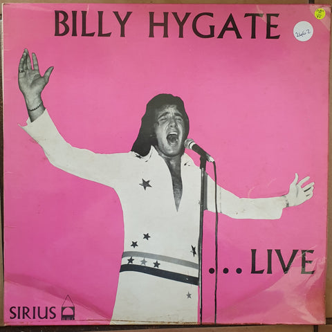 Billy Hygate - Live - Autographed - Vinyl Record - Opened  - Very-Good- Quality (VG-) - C-Plan Audio