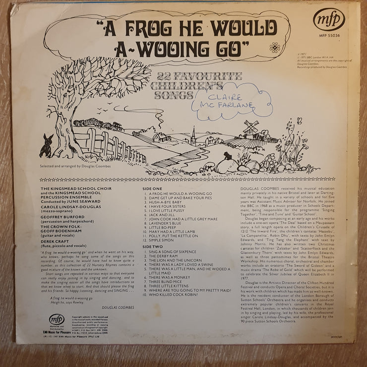 A Frog He Would a Wooing Go - 22 Favourite Childrens Songs - Vinyl LP Record - Opened  - Very-Good Quality (VG) - C-Plan Audio