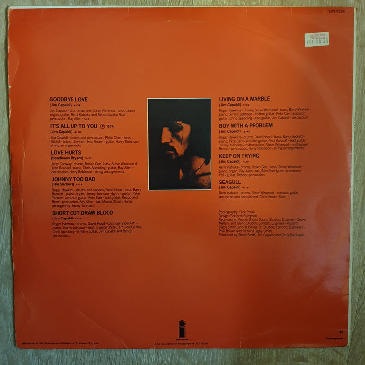 Jim Capaldi ‎– Short Cut Draw Blood - Vinyl LP - Opened  - Very-Good+ Quality (VG+) - C-Plan Audio