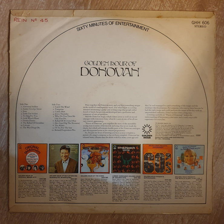 Donovan - Golden Hour Of Donovan - Vinyl LP Record - Opened  - Good Quality (G) - C-Plan Audio