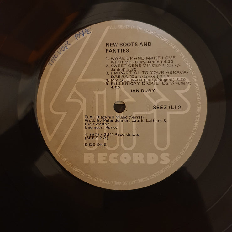 Ian Dury - New Boots and Panties - Vinyl LP Record - Opened  - Very-Good Quality (VG) - C-Plan Audio