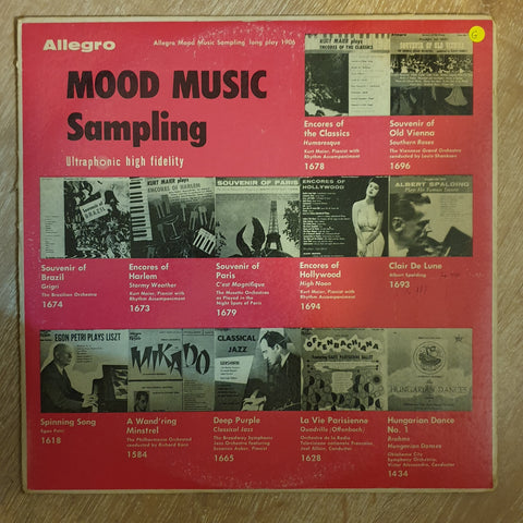 Mood Music Sampling - Ultraphonic High Fidelty  -  Vinyl LP Record - Opened  - Good Quality (G) - C-Plan Audio