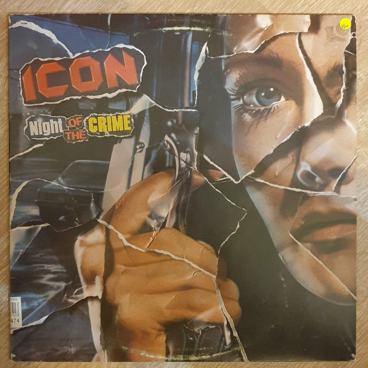 Icon ‎– Night Of The Crime –  Vinyl LP Record - Very-Good+ Quality (VG+) - C-Plan Audio