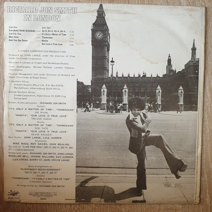 Richard Jon Smith ‎– In London -  Vinyl LP Record - Very-Good+ Quality (VG+) - C-Plan Audio