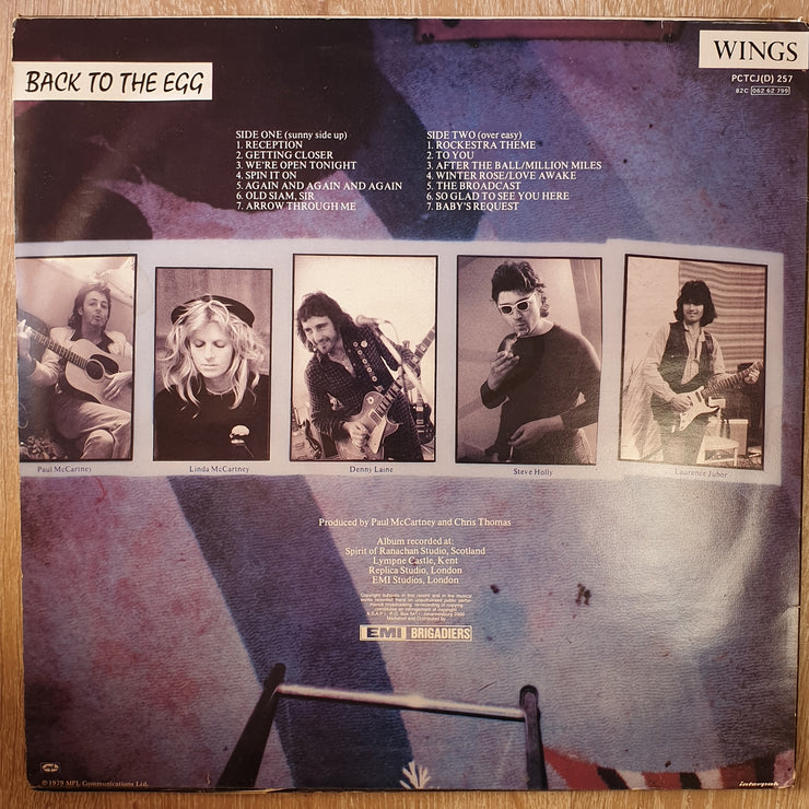 Wings - Back To The Egg - Vinyl LP Record - Opened  - Very-Good Quality (VG) - C-Plan Audio