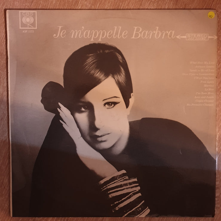 Barbra Streisand ‎– Je M'appelle Barbra  - Vinyl LP Record - Opened  - Very-Good Quality (VG) - C-Plan Audio