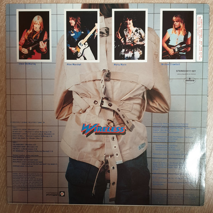 Wireless ‎– Positively Human Relatively Sane -  Vinyl  Record - Very-Good+ Quality (VG+) - C-Plan Audio