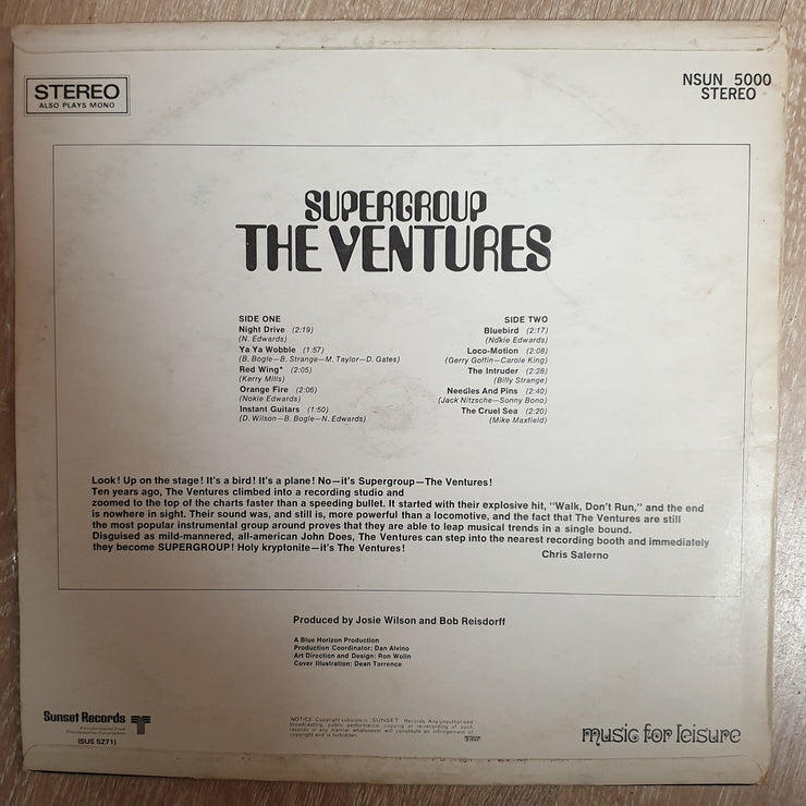 The Ventures ‎– Supergroup -  Vinyl  Record - Very-Good+ Quality (VG+) - C-Plan Audio