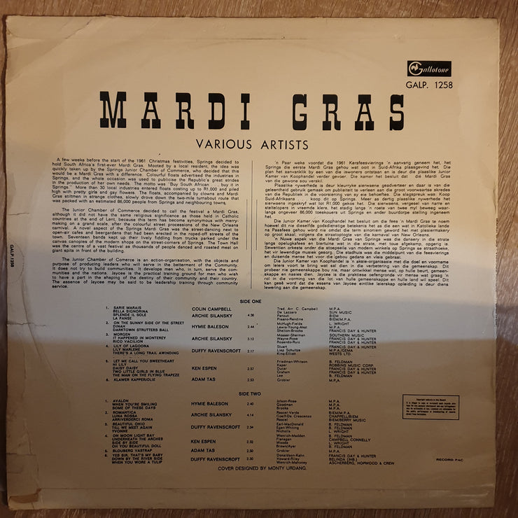 Mardi Gras Suid Afrika -  Vinyl Record - Very-Good+ Quality (VG+) - C-Plan Audio