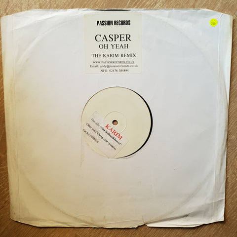 Casper ‎– Oh Yeah  - Vinyl LP Record - Opened  - Very-Good Quality (VG) - C-Plan Audio