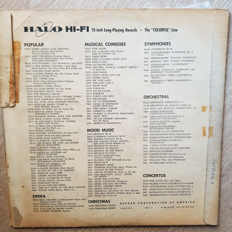 Georgia Gibbs Sings -  Vinyl LP Record - Opened  - Very-Good- Quality (VG-) - C-Plan Audio