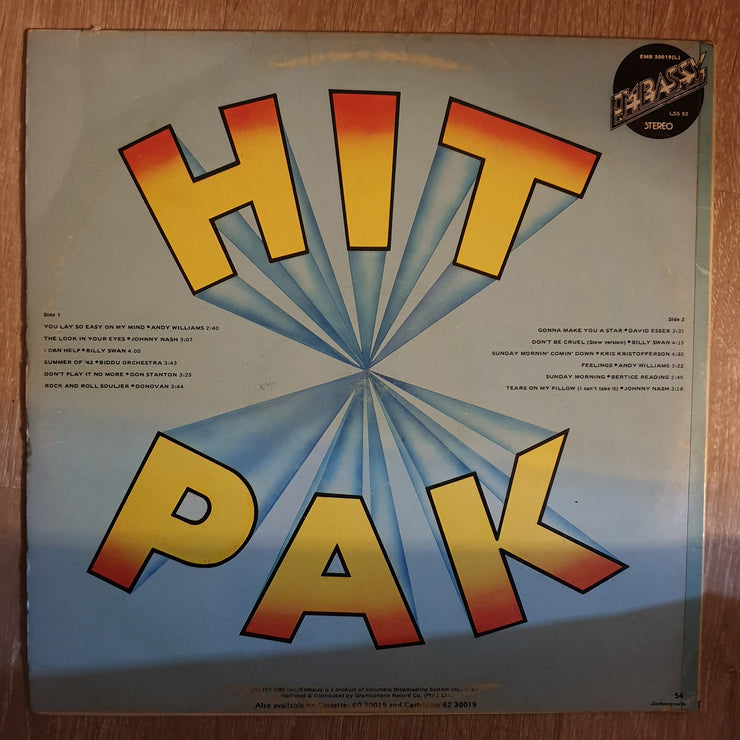 Hit Pak - Original Artists - Vinyl LP Record - Opened  - Very-Good+ Quality (VG+) - C-Plan Audio