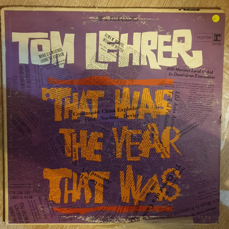 Tom Lehrer ‎– That Was The Year That Was  -  Vinyl LP Record - Opened  - Good Quality (G) - C-Plan Audio