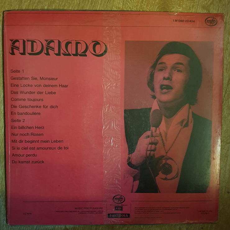 Adamo ‎–- Vinyl LP Record - Opened  - Very-Good+ Quality (VG+) - C-Plan Audio