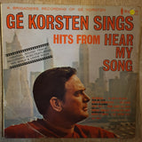Ge Korsten - Sings Hits From Hear My Song - Vinyl LP Record - Opened  - Good+ Quality (G+) - C-Plan Audio
