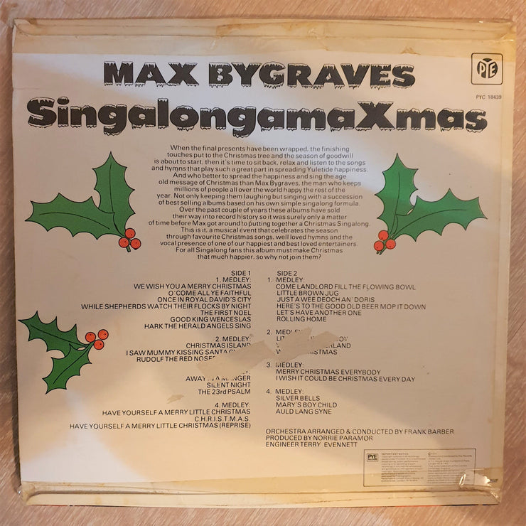 Max Bygraves - Singalong Xmas ‎– Vinyl LP Record - Very-Good+ Quality (VG+) - C-Plan Audio