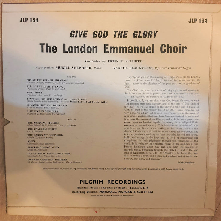 London Emmanuel Choir - Vinyl LP Record - Opened  - Very-Good- Quality (VG-) - C-Plan Audio