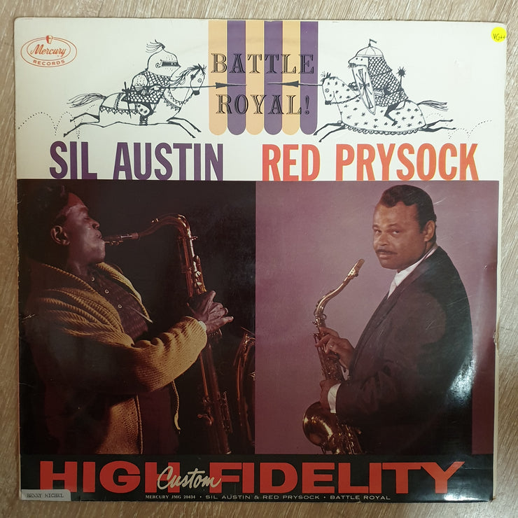 Battle Royal  - Red Prysock Versus Sil Austin - The Tenor Sax Championship Of The World ‎–- Vinyl LP  Record - Opened  - Very-Good+ Quality (VG+) - C-Plan Audio