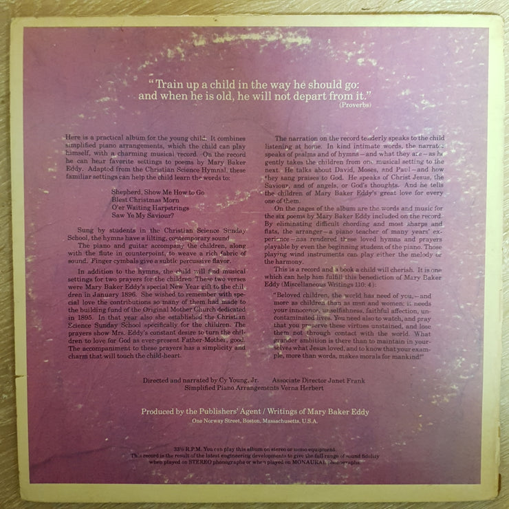 Mary Baker Eddy ‎– Small Voices And Little Fingers - Vinyl Record - Very-Good+ Quality (VG+) - C-Plan Audio