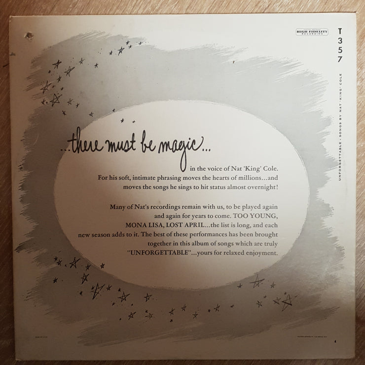 Nat King Cole ‎– Unforgettable - Vinyl LP Record - Very-Good+ Quality (VG+) - C-Plan Audio