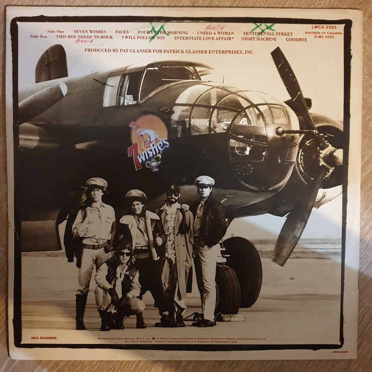 Night Ranger ‎– 7 Wishes - Vinyl LP Record - Opened  - Very-Good+ Quality (VG+) - C-Plan Audio