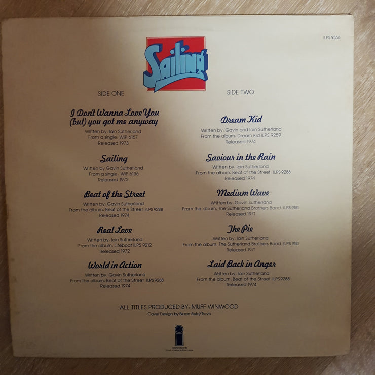 Sutherland Brothers And Quiver ‎– Sailing - Vinyl Record - Opened  - Very-Good+ Quality (VG+) - C-Plan Audio