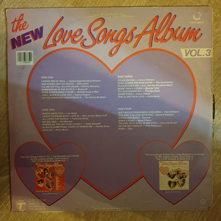 The New Love Songs Album - Vol 3 - 28 Great Love Songs - Original Artists - Vinyl LP - Opened  - Very-Good Quality (VG) - C-Plan Audio