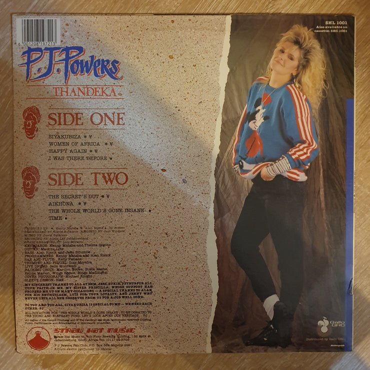 P.J. Powers ‎– Thandeka - Vinyl Record - Opened  - Very-Good+ Quality (VG+) - C-Plan Audio