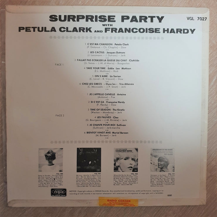 Surprise Party With Petula Clark And Francoise Hardy -  Vinyl LP Record - Opened  - Very-Good Quality (VG) - C-Plan Audio