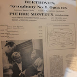 Pierre Monteux ‎– Beethoven: Symphony No. 9, Opus 125  - Vinyl LP Record - Opened  - Very-Good+ Quality (VG+) - C-Plan Audio