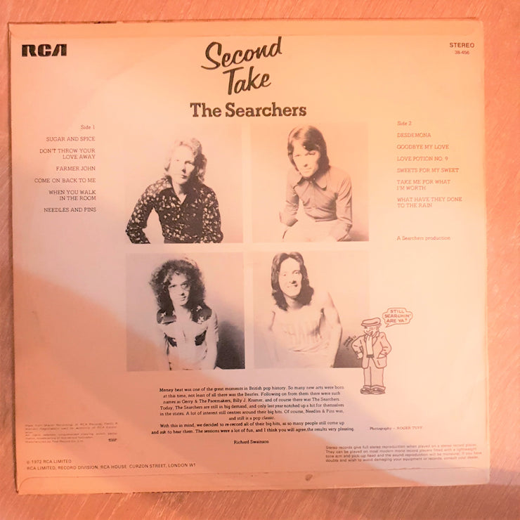 The Searchers ‎– Second Take - Vinyl LP Record - Opened  - Very-Good Quality (VG) - C-Plan Audio