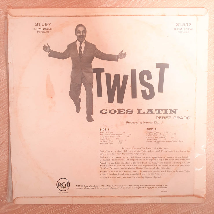 Perez Prado And His Orchestra ‎– Now! Twist Goes Latin - Vinyl LP Record - Opened  - Good+ Quality (G+) - C-Plan Audio