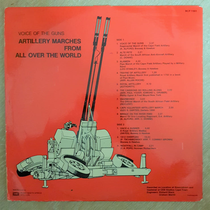Artillery Marches - Played By the Band Of The South African Navy - Vinyl LP Record - Opened  - Very-Good Quality (VG) - C-Plan Audio