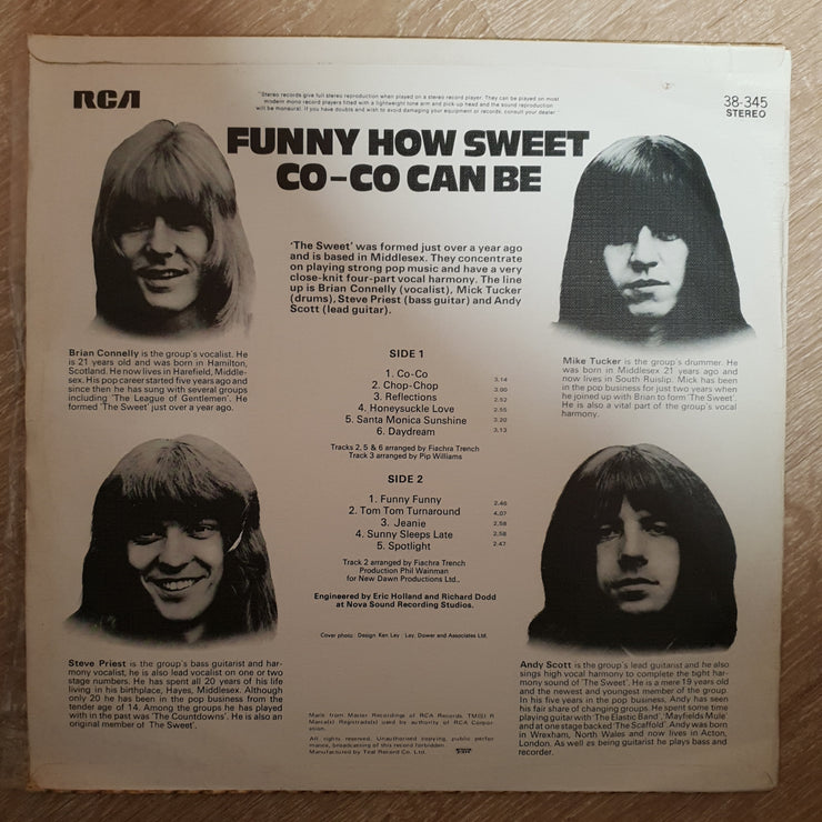 The Sweet ‎– Funny How Sweet Co-Co Can Be - Vinyl LP Record - Opened  - Very-Good Quality (VG) - C-Plan Audio
