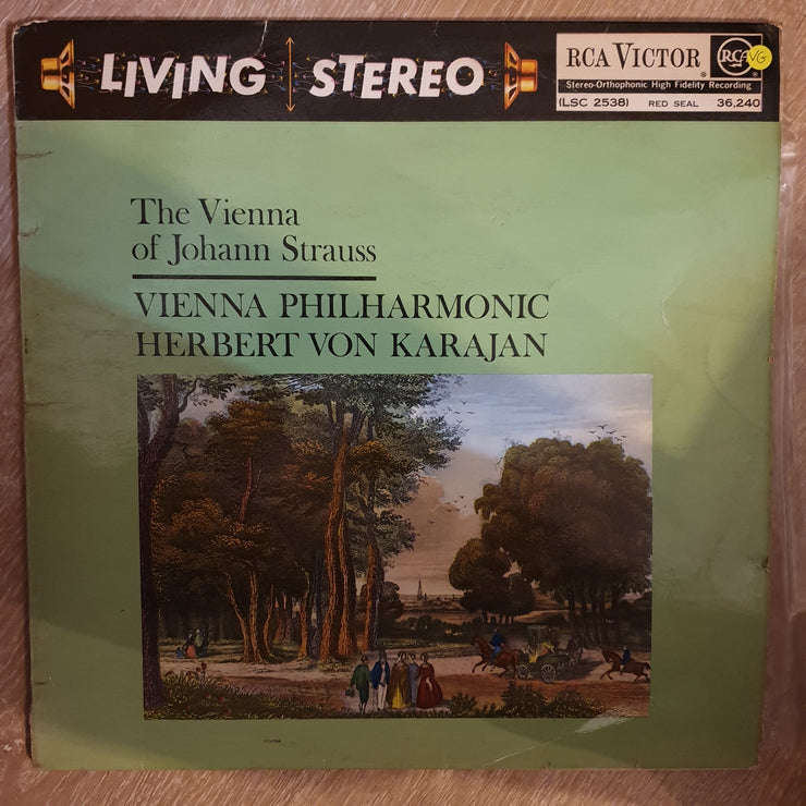 Johann Strauss - The Vienna Of Johann Strauss  - Vienna Philharmonic - Herbert von Karajan ‎- Vinyl LP Record - Opened  - Very-Good Quality (VG) (Vinyl Specials) - C-Plan Audio