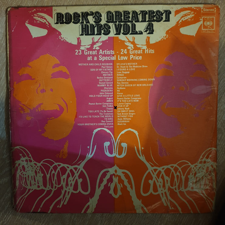 Rock's Greatest Hits Vol 4 ‎– Vinyl LP Record - Opened  - Good+ Quality (G+) - C-Plan Audio