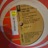 Rocky Burnette ‎– Tired Of Toein' The Line -  Vinyl 7" Record - Very-Good+ Quality (VG+) - C-Plan Audio