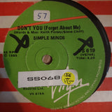 Simple Minds ‎– Don't You (Forget About Me) - Vinyl 7" Record - Very-Good- Quality (VG-) - C-Plan Audio