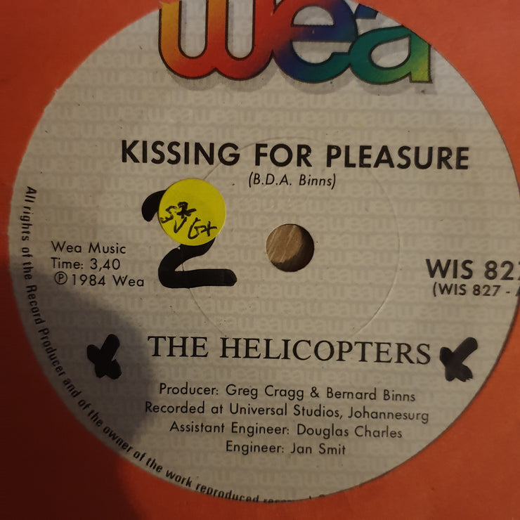 The Helicopters ‎– Kissing For Pleasure - Vinyl 7" Record - Very-Good- Quality (VG-) - C-Plan Audio