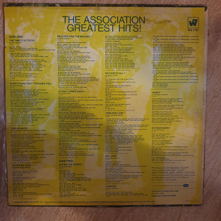 The Association – Greatest Hits!  - Vinyl LP Record - Opened  - Very-Good- Quality (VG-) - C-Plan Audio